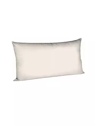 FLEURESSE | Satin-Kissenbezug "Royal Uni" 2-er 40x80cm (Vanille) | beige